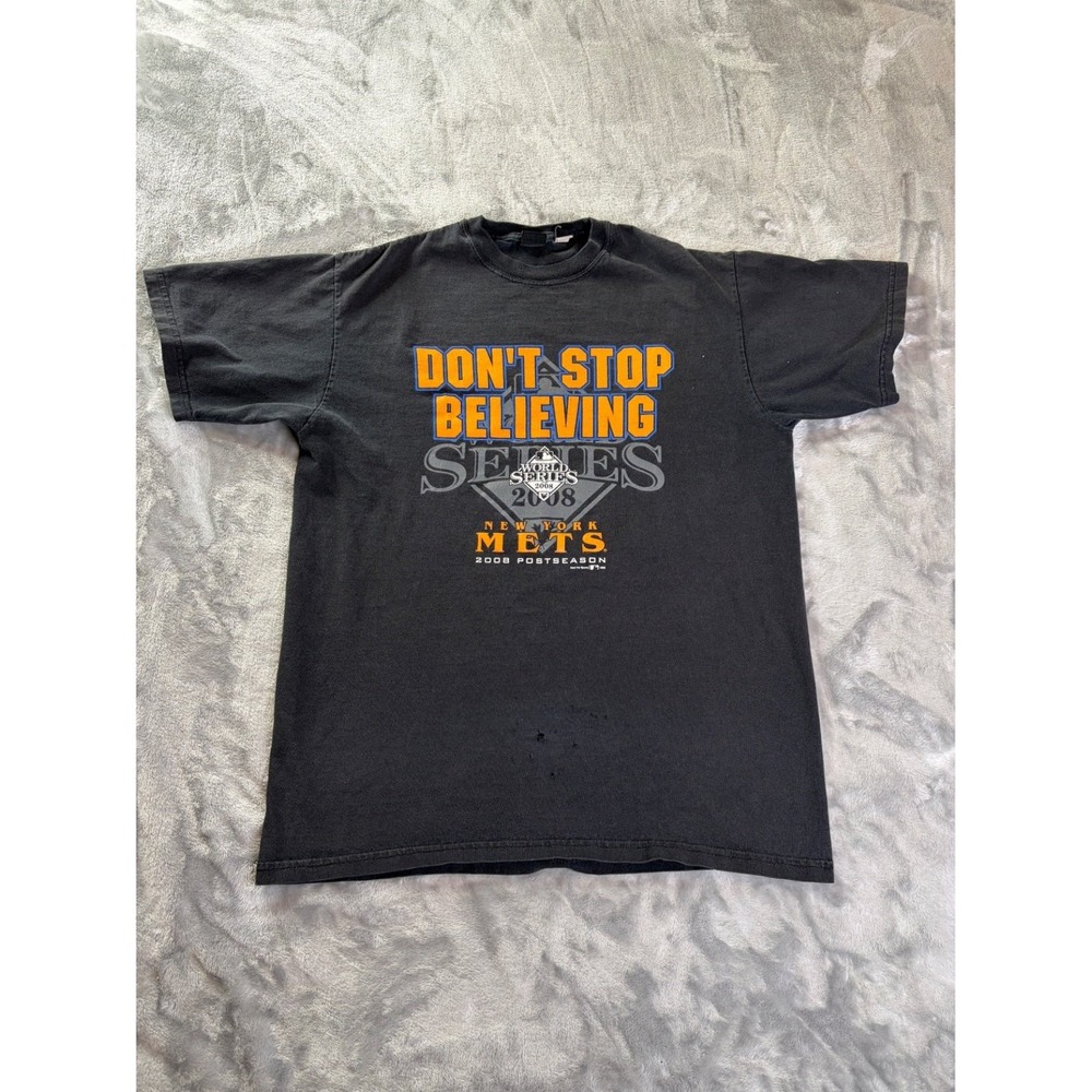 Gear for Sports Don't Stop Believing World Series 2008 New York Mets T-Shirt